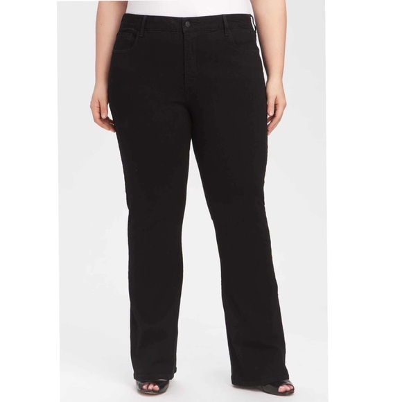 black bootcut trousers size 22